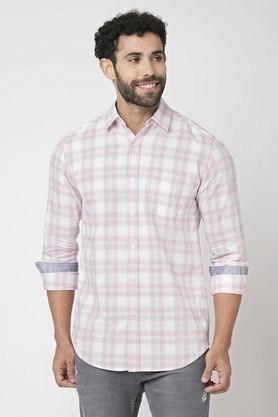 solid-cotton-regular-fit-men's-casual-shirt---light-pink