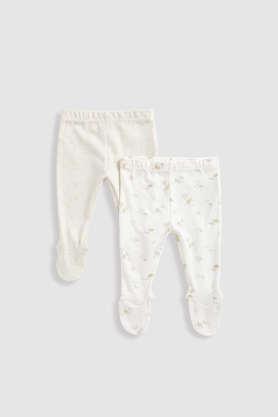 solid cotton regular fit unisex leggings - white