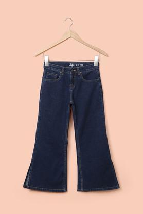 solid-cotton-stretch-straight-girl's-jeans---indigo