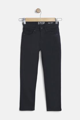 solid denim regular fit boys jeans - black