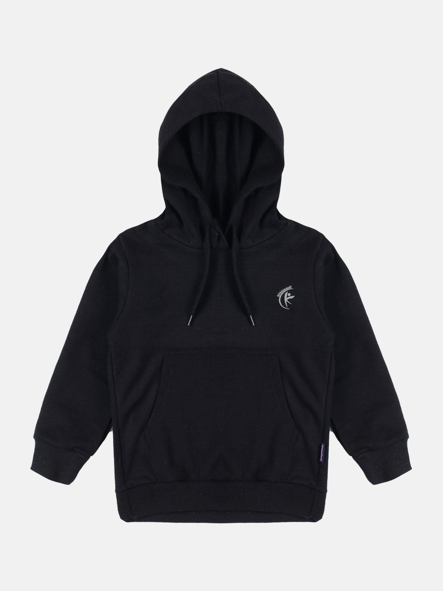 solid full sleeve hooded sweatshirt