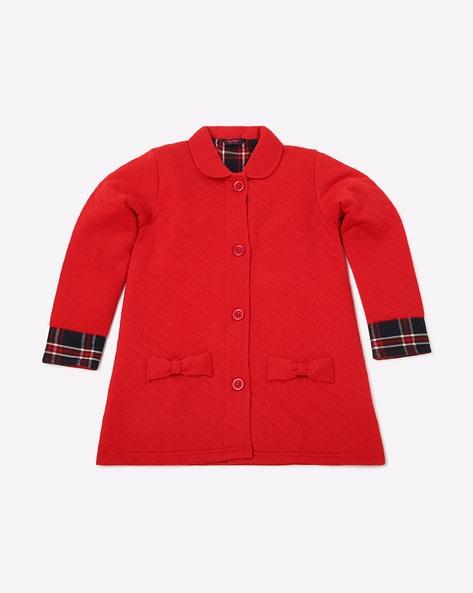 solid jacket with peter-pan collar