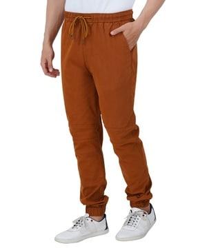 solid jogger pants with insert pockets