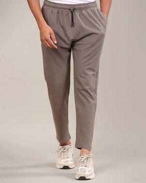solid joggers with drawstrings