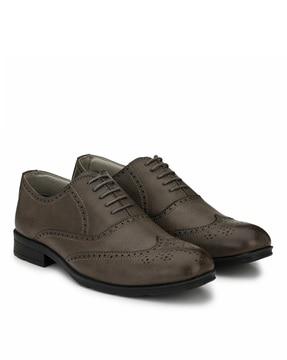 solid lace-up formal shoes