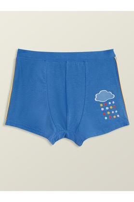 solid modal relaxed fit boys trunks - blue