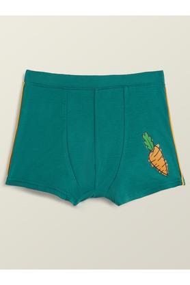 solid modal relaxed fit boys trunks - dark green