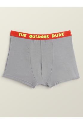 solid modal relaxed fit boys trunks - grey