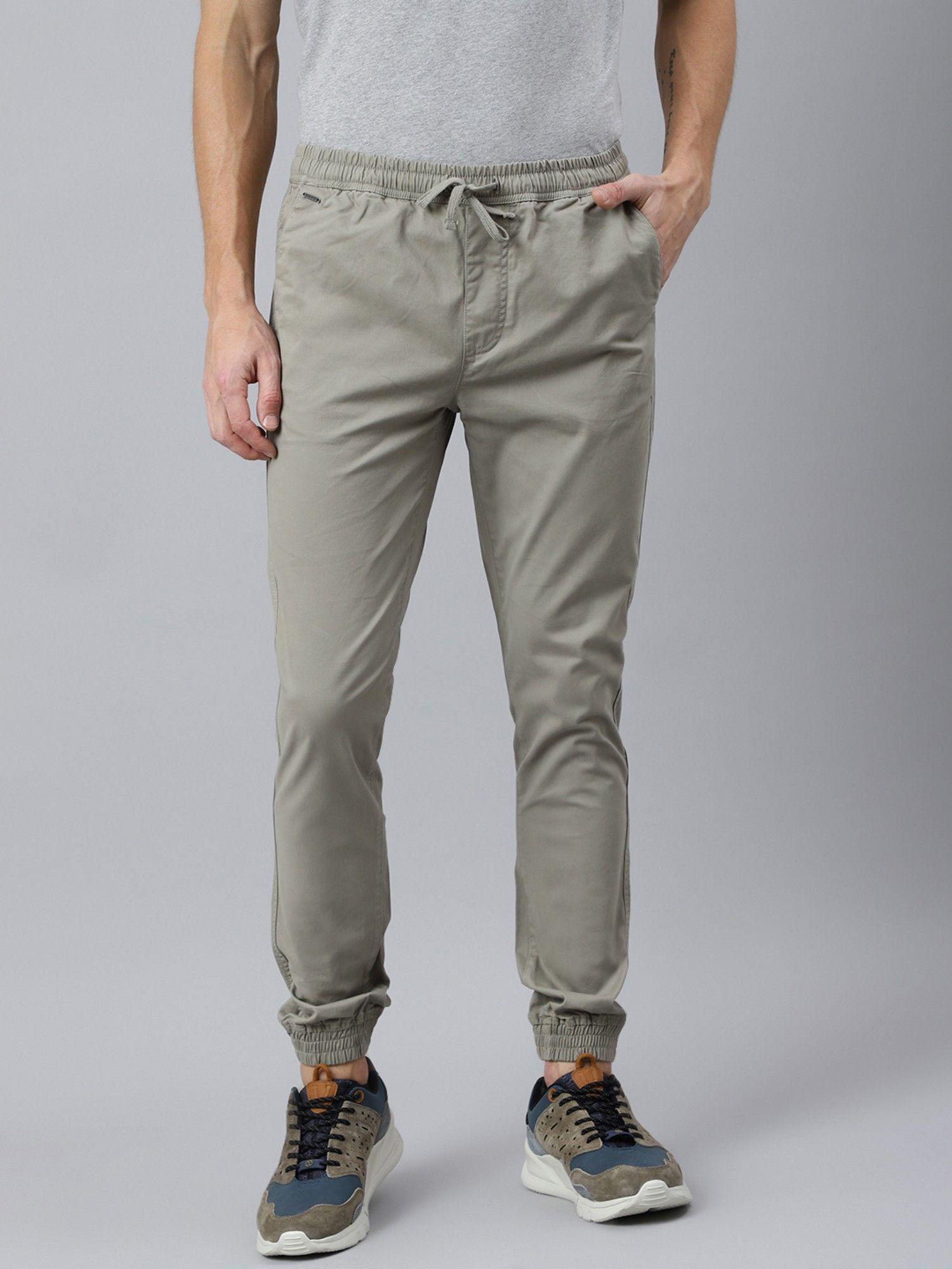 solid olive joggers