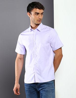 solid oxford casual shirt