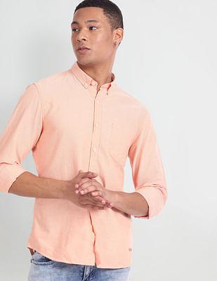 solid patch pocket shirt