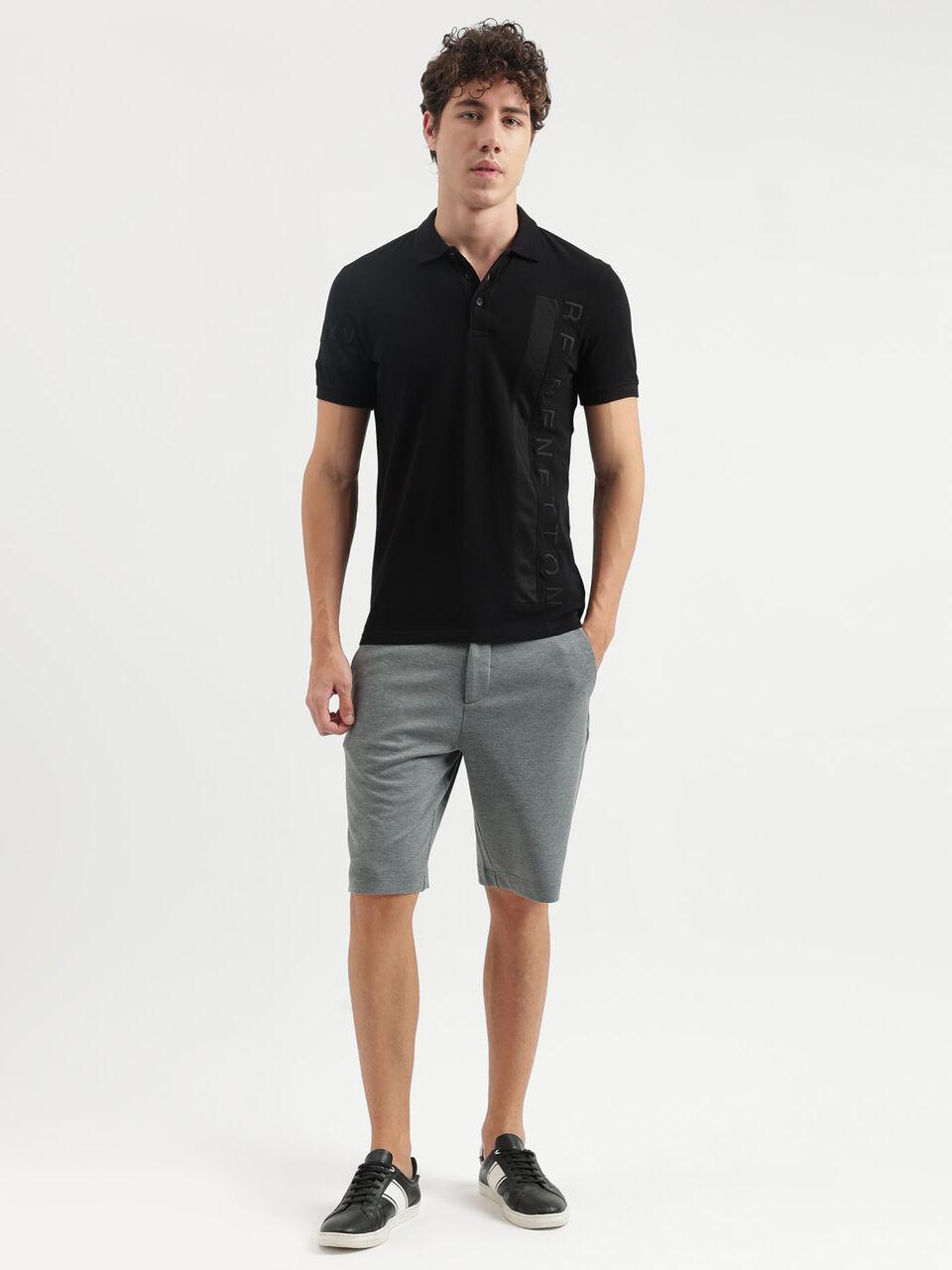 solid-pattern-slim-fit-shorts
