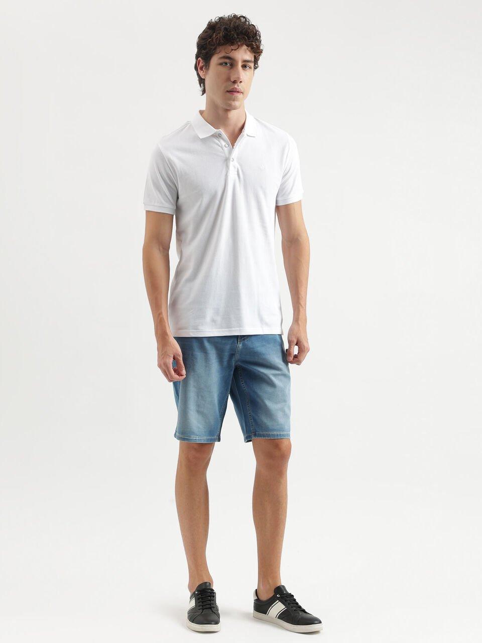 solid-pattern-slim-fit-shorts