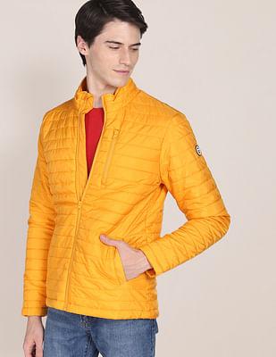 solid polyester puffer jacket