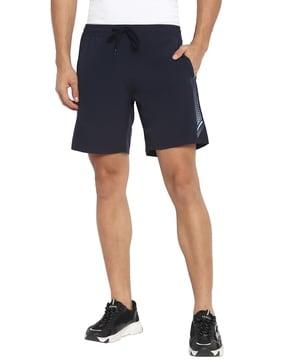 solid regular fit shorts