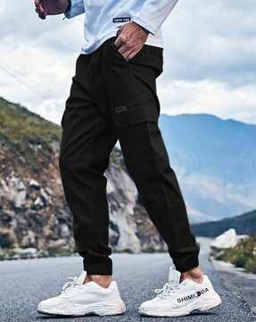 solid relaxed fit cargo pants