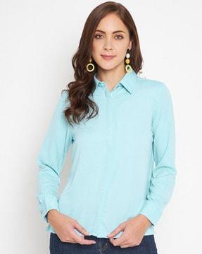 solid relaxed-fit shirt