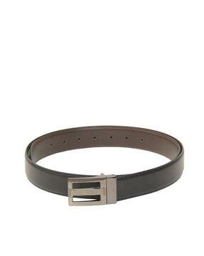 solid reversible belt with buckle