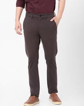 solid straight fit pant
