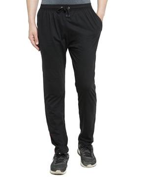 solid straight track pant