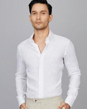 solid tailored fit shirt