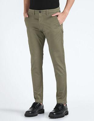 solid twill trousers