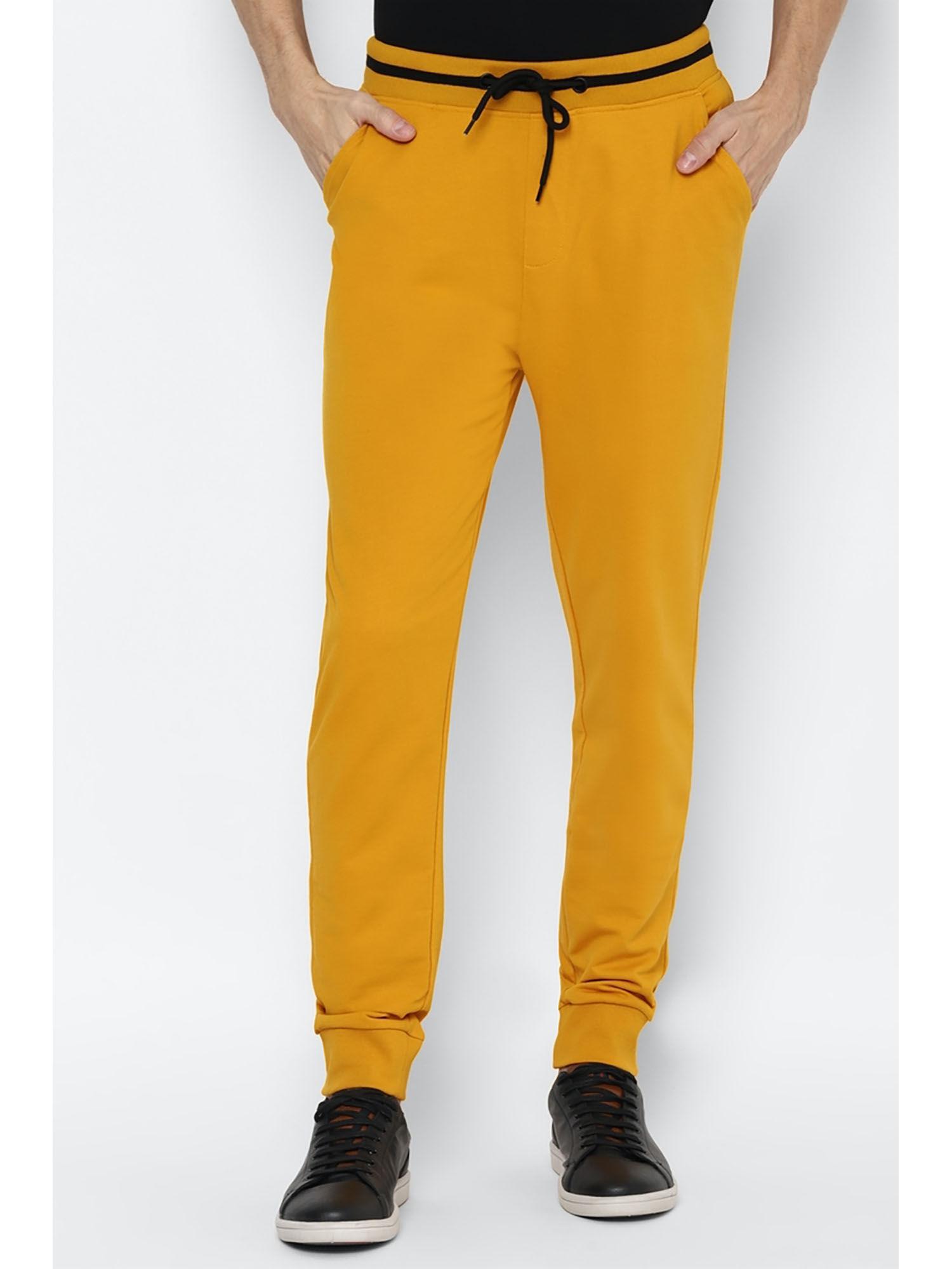 solid yellow solid pants