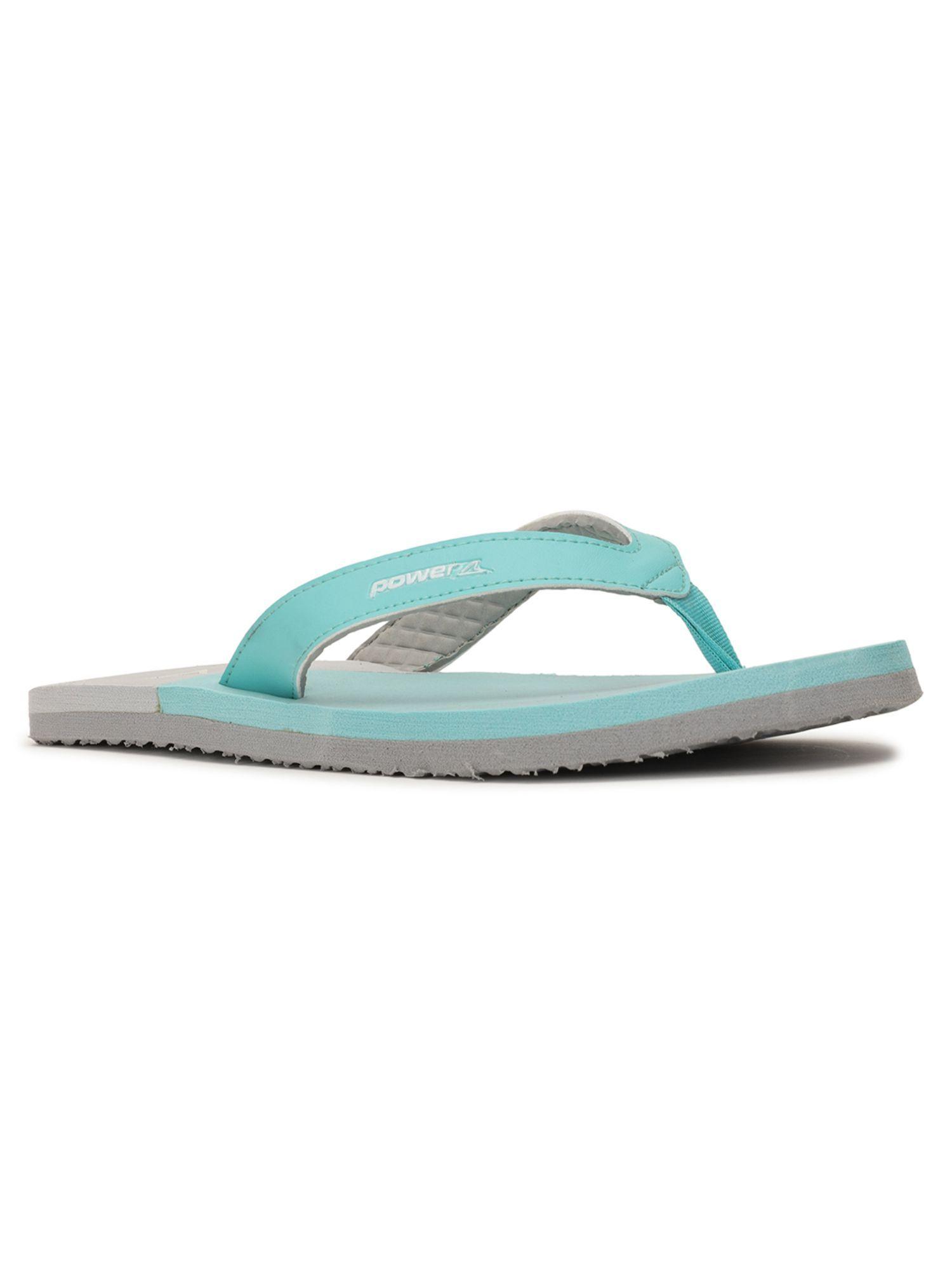 solid/plain blue flip-flops