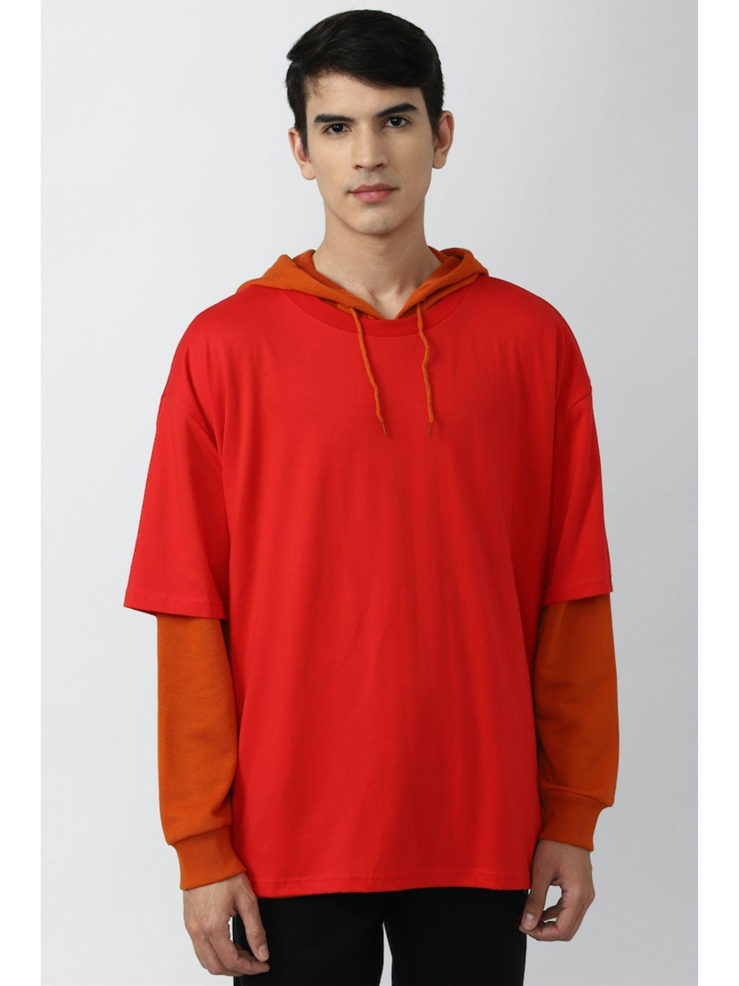 solid/plain red sweatshirts