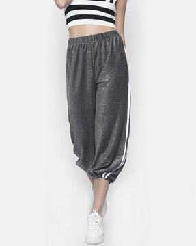 solid  relaxed fit  capris