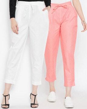 solid  relaxed fit pants