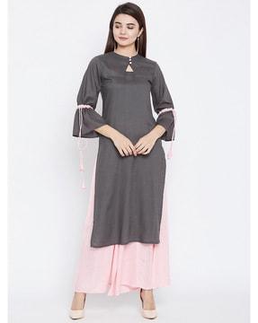 solid  straight kurta