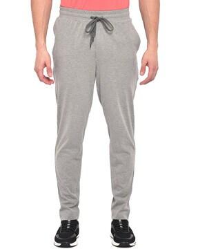 solid  straight track pants