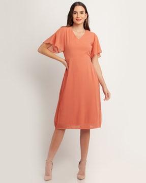 solid a-line dress