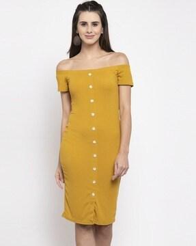 solid a-line dress