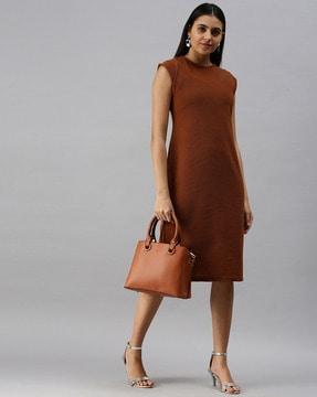 solid a-line dress