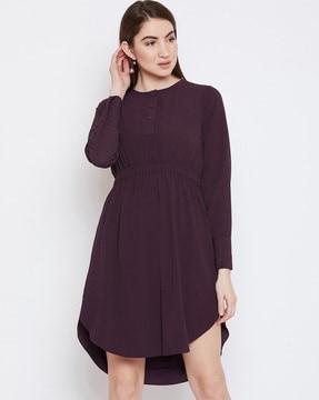 solid a-line dress