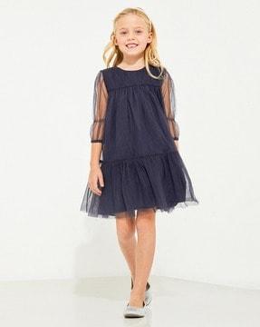 solid a-line dress