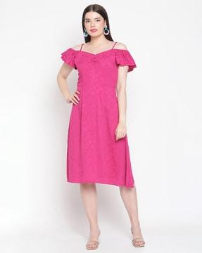 solid a-line dress