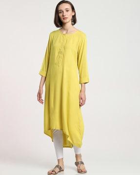 solid a-line kurta