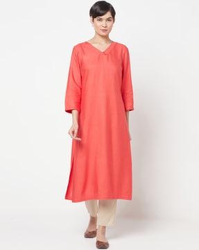 solid a-line kurta