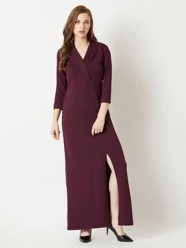 solid a-line maxi dress