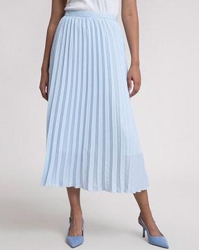 solid a-line skirt