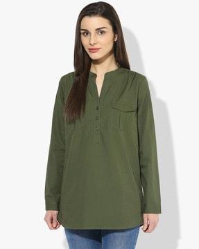 solid a-line tunic