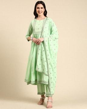 solid anarkali kurta set