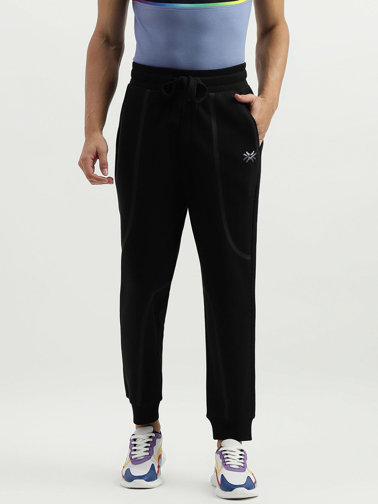 solid baggy fit trousers