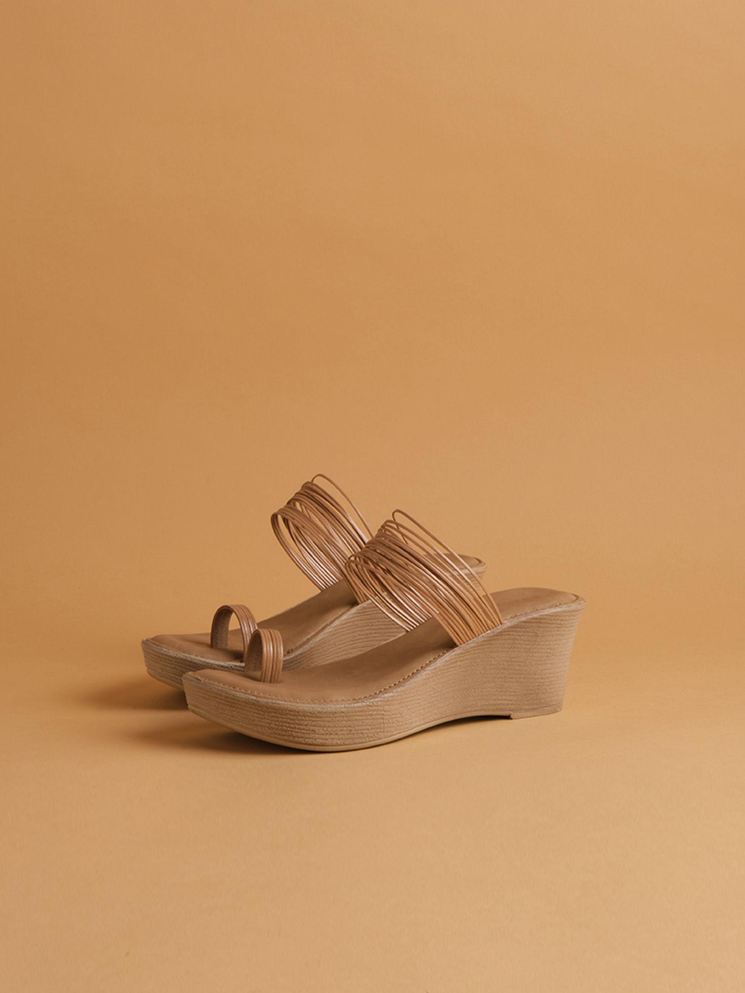 solid beige camila wedges