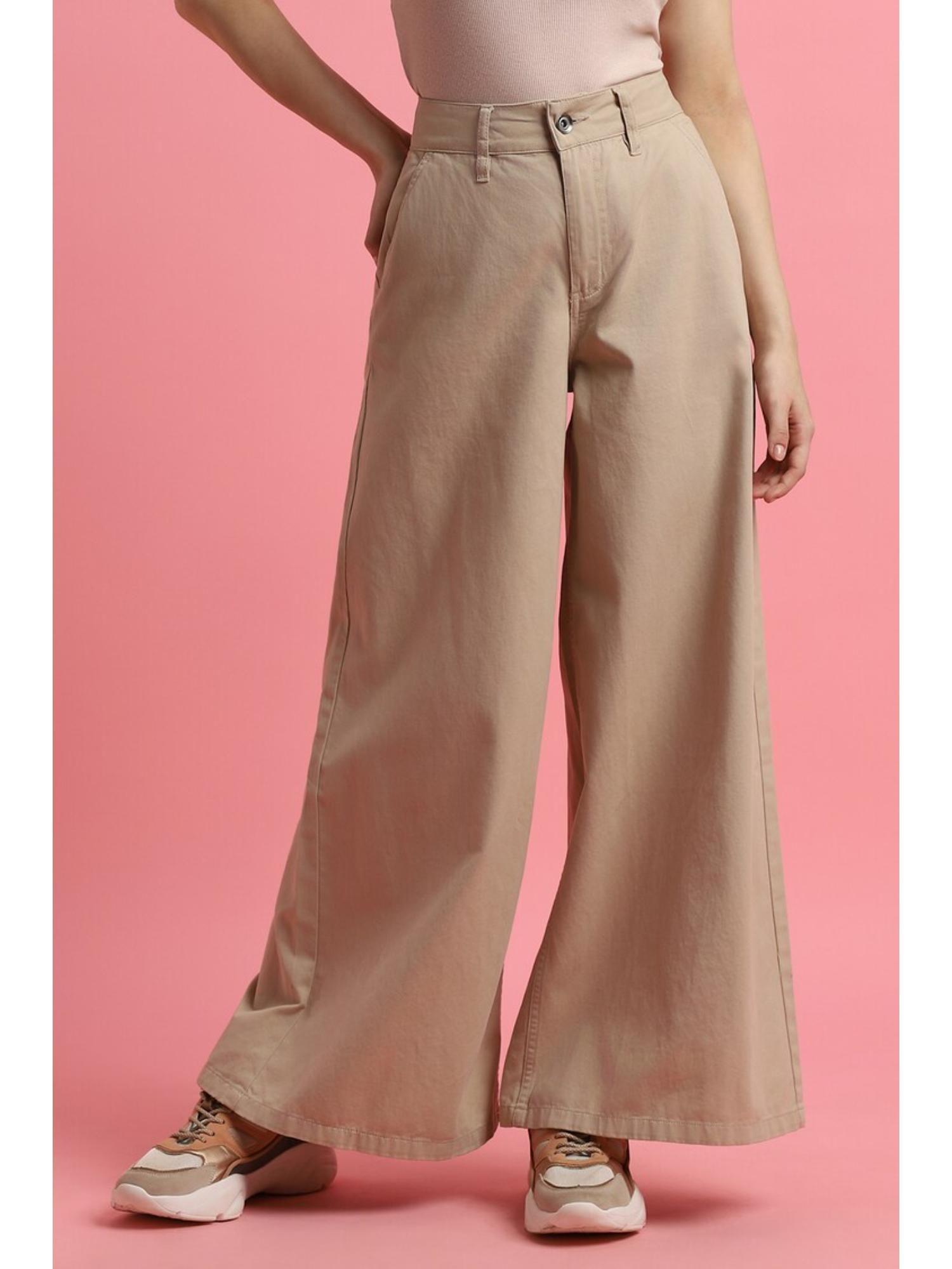 solid beige pant