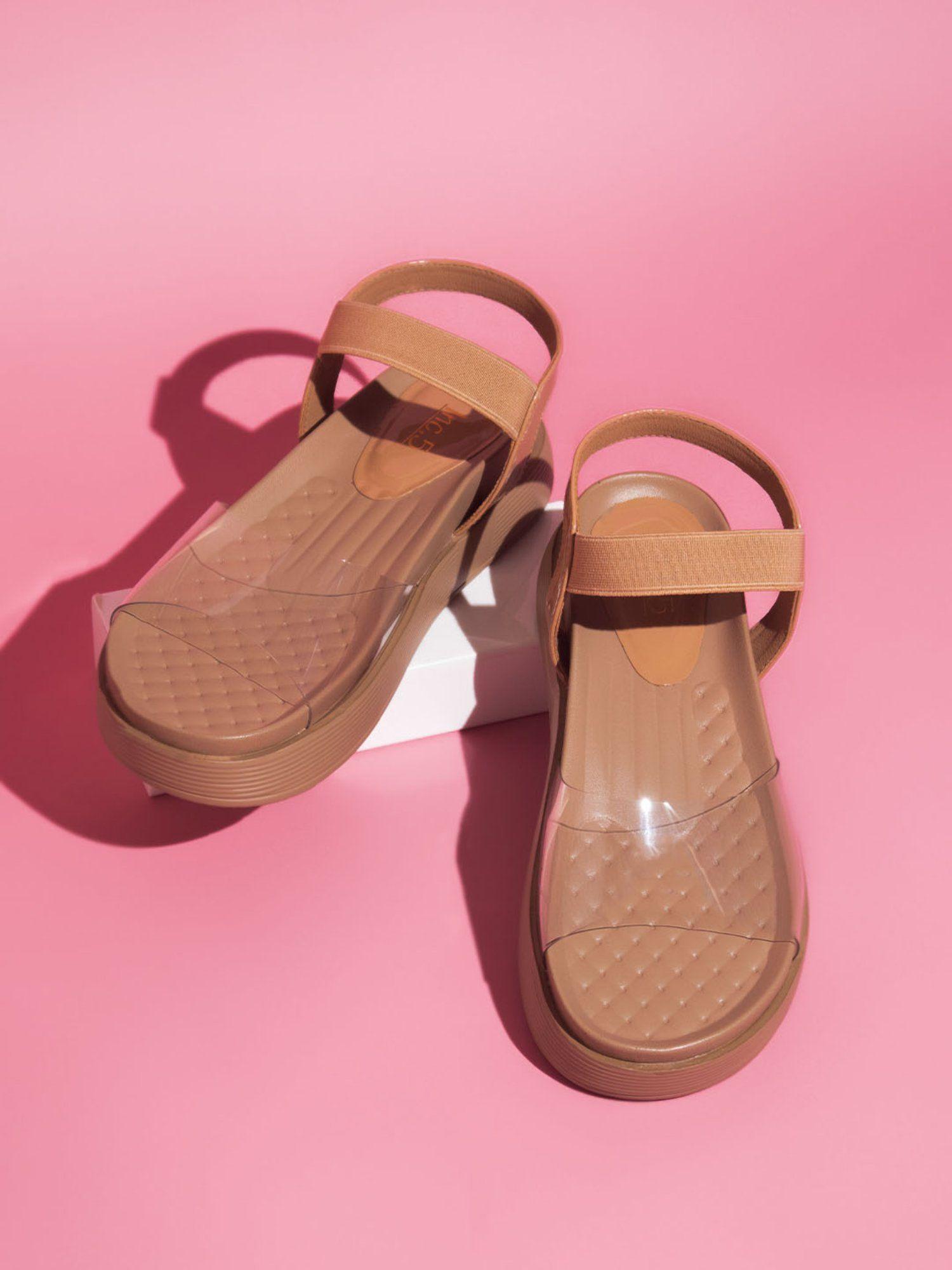 solid beige sandals