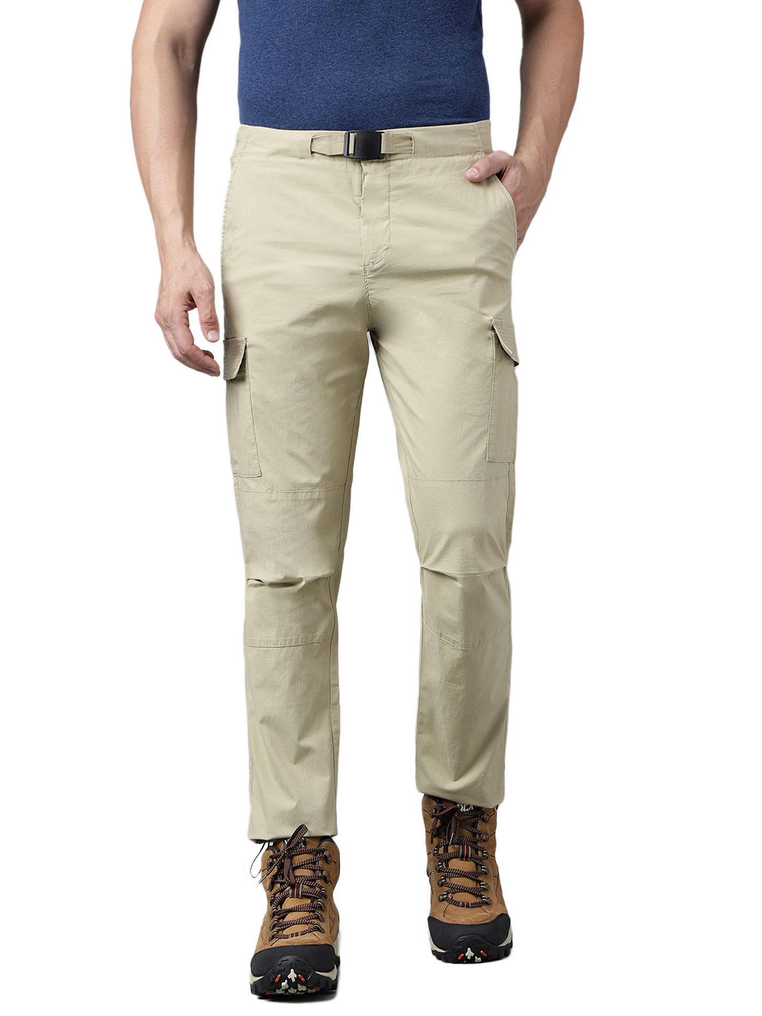 solid beige trouser